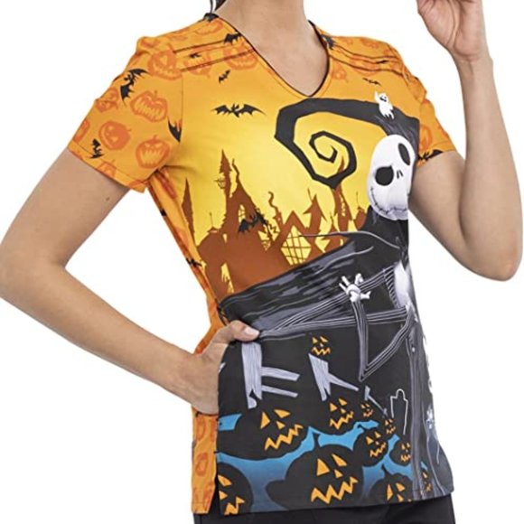 Disney's Nightmare Before Christmas scrub top Jack Skelton - Picture 1 of 7
